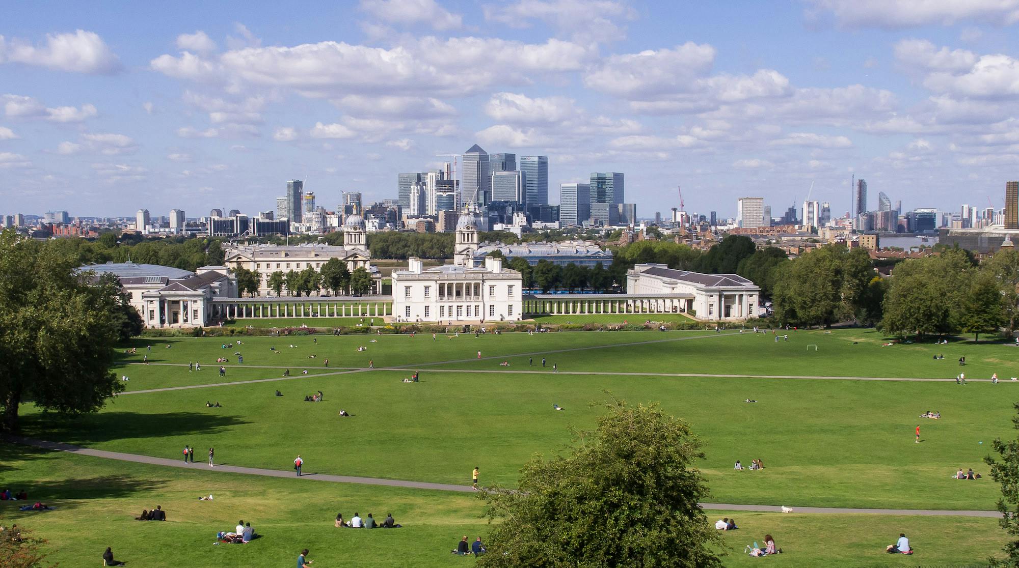 The great view over Greenwich, one of the best areas to stay at if you don't like crowded areas and touristy places.